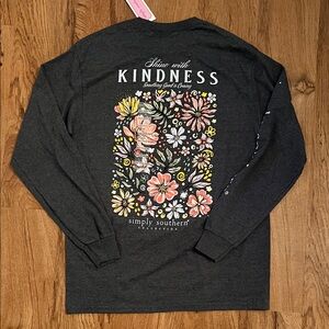 NWT Simply Southern Shine with Kindness Long Sleeve T-Shirt